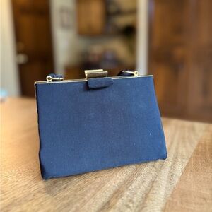 Little black clutch handbag
